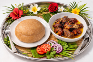 fried muchomo & kalo