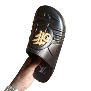 black fashion slides for men – stylish open sandals