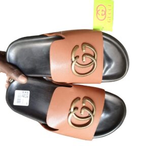 brown designer slides for men – stylish comfortable sandal