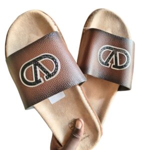 brown designer slides for men – luxury comfort wear in paidha