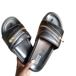 men’s premium slides sandals in paidha – unique zipper design open shoes (copy)
